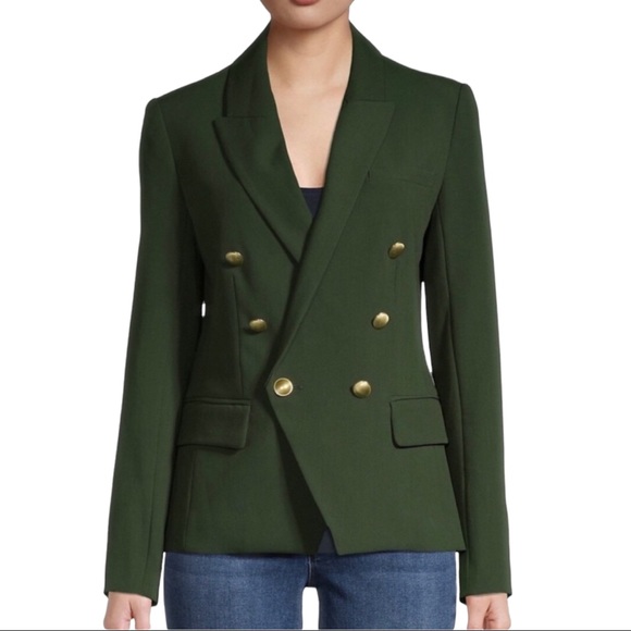 L'AGENCE Jackets & Blazers - NWT L'Agence Kenzie Blazer Double Breasted Jacket Dark Moss Green Size 4